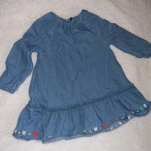 ✨4 FOR $20✨ DENIM RUFFLE DRESS - Picture 2 of 3